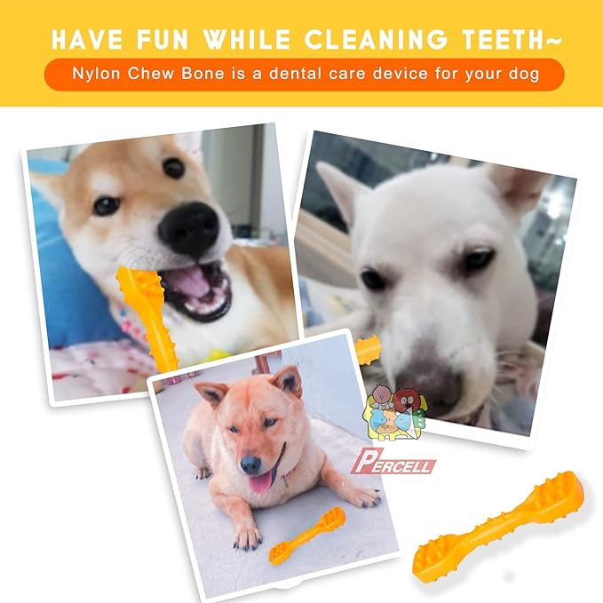 7-1/2" Dog Chew Toys - Thermoplastic Rubber Dog Chew Spiral Bone with Chicken Flavor, for Medium Large Dogs (Chicken)