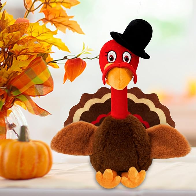 Thanksgiving Dog Toys, Turkey Squeaky Dog Toys with Cotton Rope and Crinkle, Thanksgiving Dog Gifts for Small Medium and Large Dogs