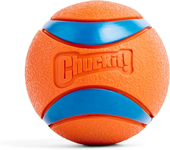 Chuckit! Ultra Ball Dog Toy - Size Large - For Dogs 60-100 lbs - Made from Durable Rubber - Super Bouncy - Floats in Water - 3-inch Diameter - Pack of 1