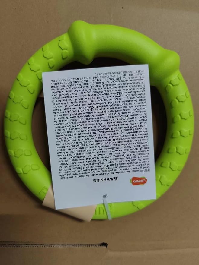 LaRoo Dog Flying Ring Toys, Floating Flying Disc ABS Durable Interactive Chew Toys for Training Outdoor Playing Puppy Medium Large Dogs (Small Green/18cm)