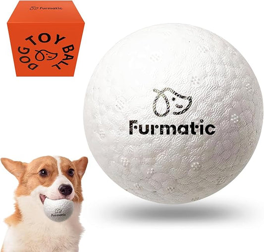 Dog Toys for Aggressive Chewers, Indestructible and Interactive Tennis Balls for Dogs, Ideal Herding Ball for Dogs to Chew Fetch Training, for Large Medium Small Dog and Puppies (Large, 3")