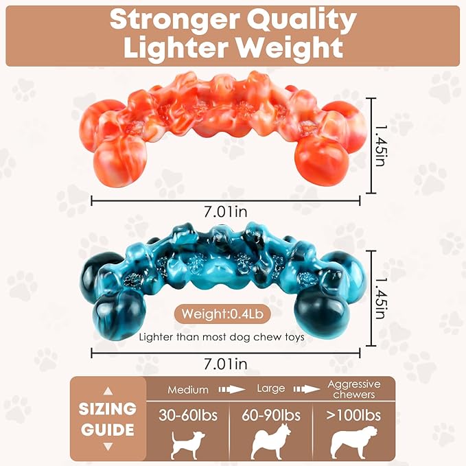 Dog Toys for Aggressive Chewers - Super Chewer Dog Toy for Large Dogs - Durable Tough Chew Toy - Indestructible Dogs Toys for Medium, Large Breed