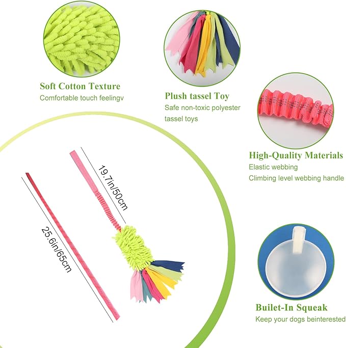 Wodoca Dog Tug Toys - Aggressive Chewer Rope Toy with Strong Squeak, Ideal for Large Dogs, Training, and Play