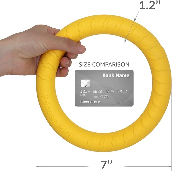 PetSpy Dog Training Ring for Outdoor Fitness Floatable Pulling Toy and Flying Disc Interactive Play Tool for Small Medium Large Dogs