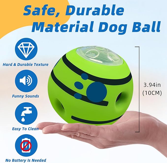 Interactive Puzzle Dog Treat Ball, Treat Dispensing Enrichment Dog Toys Ball, L, 3.94 in (10 cm)