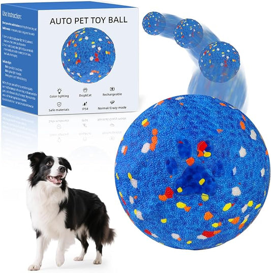 3.4" Interactive Dog Ball–2025 Upgraded Vibrating Dog Ball Made of E-TPU,Ultra-Durable&Rechargeable for Aggressive Chewers, Indoor & Outdoor Play, Keeps Dogs Active,for Small/Medium/Large Dogs