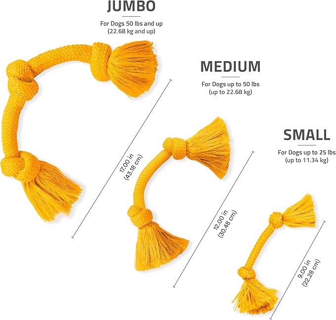 Playology Rope Toys for Dogs | Tug of War Dog Toy for Aggressive Chewers | Cheddar Cheese Scented Dog Toys | Jumbo Rope Toy for Interactive Play