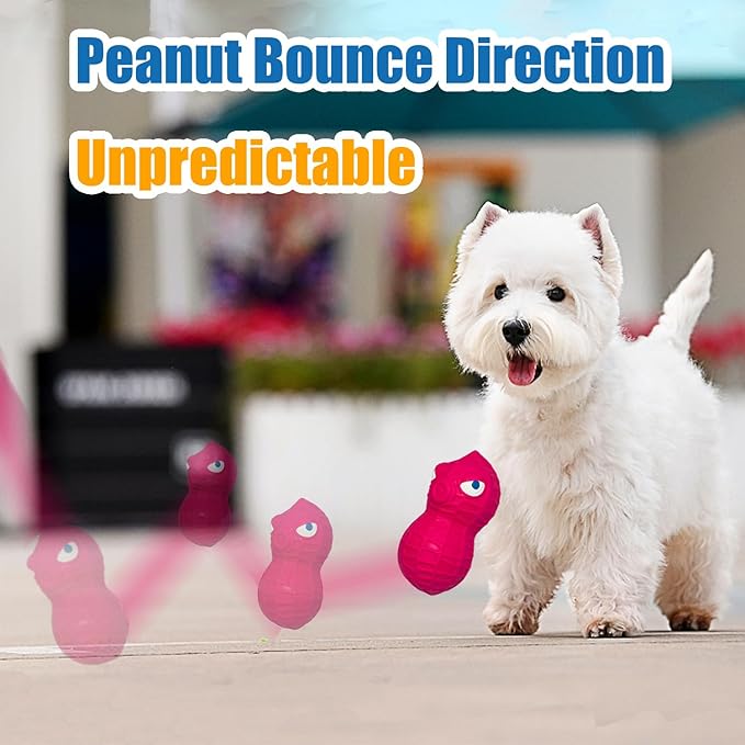 Squeaky Dog Toys for Small Dogs, Latex Dog Toys Squeaky, Puppy Squeaky Toys, Peanut Small Dog Squeaky Toys for Small Dog 3pcs - Mini,Small Breeds