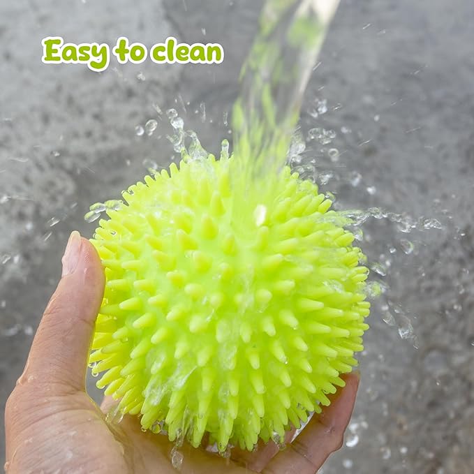 Indestructible Squeaky Dog Toys for Aggressive Chewers, Interactive Spike Dogs Balls Toys for Medium & Large Dogs, Durable Floating Dog Toy Ball for Outdoor Play