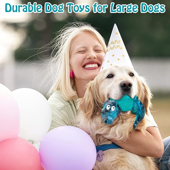 Dog Chew Toys for Aggressive Chewers - Tough Dog Toys for Medium/Large/Super Chewers Dogs
