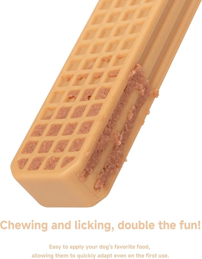 Durable Chew Toys for Medium Dogs - Set of 3 Peanut Butter Flavor Dental Chew Toys, Long-Lasting Nylon for Aggressive Chewers, Reduces Tartar and Plaque