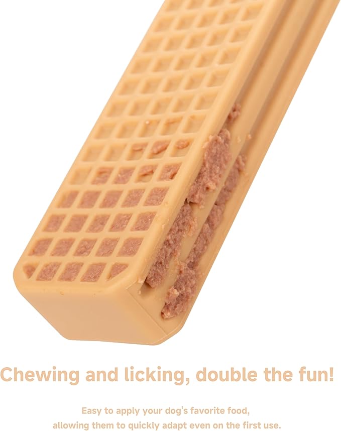 Durable Chew Toys for Large Dogs - Set of 3 Peanut Butter Flavor Dental Chew Toys, Long-Lasting Nylon for Aggressive Chewers, Reduces Tartar and Plaque