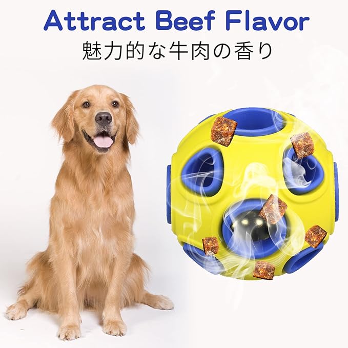 SCHITEC Dog Balls with Bell Sound, [2 Pack] Rubber Bouncy Fetch Ball for Medium Large Dogs, 3” Interactive Pet Chew Toys