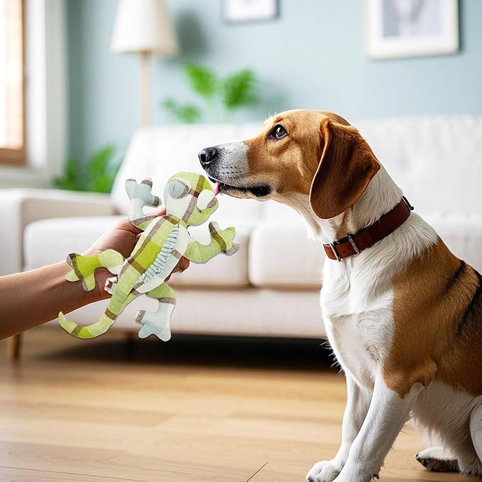 Bzonsmart Dog Toys, Squeaky Plush Dog Toy for Puppy Small Medium Dogs, Cute Soft Stuffed Puppy Toys for Teeth Cleaning and Boredom