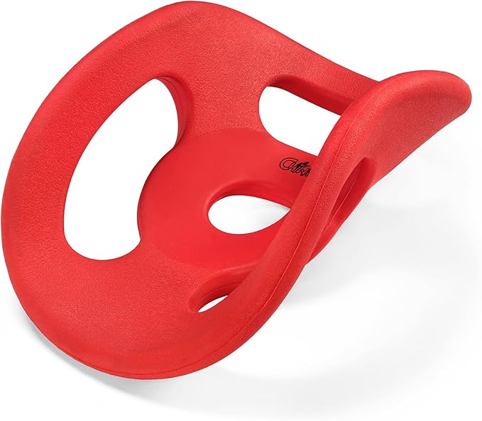 CHIWAVA Rubber Tug-of-War Dog Flying Disc, Flyer Fetch Toy for Dogs Outdoor Play for Large Dogs 8.7"