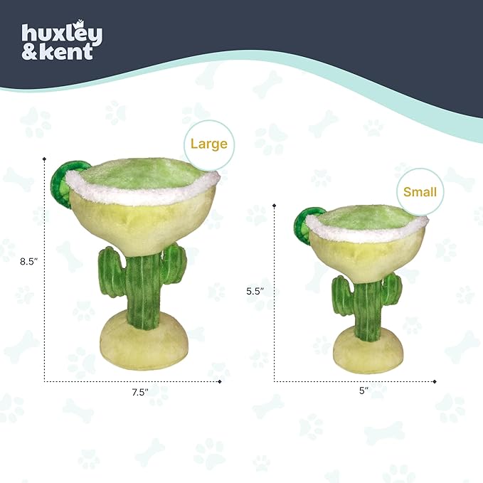 Huxley & Kent Plush Dog Toy w/Squeaker - Power Plush Stuffed Toy for Dogs - Cute, Funny & Tough Toys for Small & Large Dogs - Margarita Loco, Small