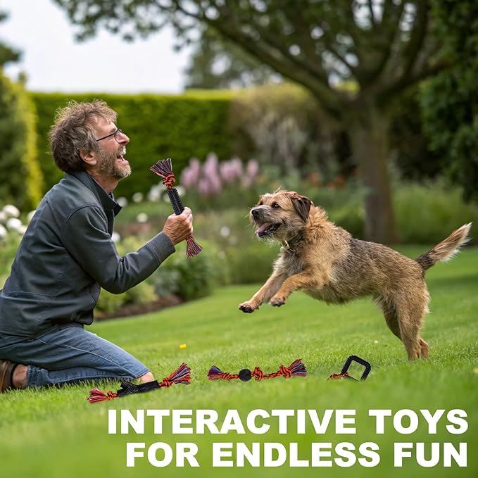 BINGPET Cotton Rope Toys 8 Pack - Interactive Dog Toys for Small Medium Dogs, Puppy Chew Toys, Teething, Tug of War, Training