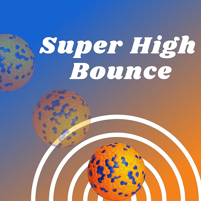 Dog Balls, Bouncy Tennis Balls for Dogs, Fetch Ball, No Stuffing Plush Toys, 5 Pack Dog Squeaky Toys for Small, Medium, Large Dogs