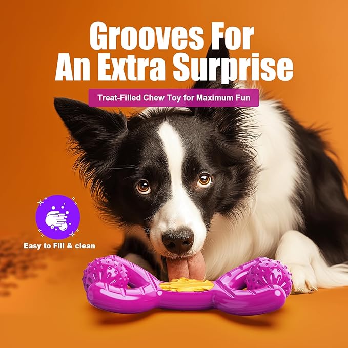 Indestructible Dog Toys for Aggressive Chewers, Heavy Duty Chew Proof Toys for Large Dogs, Durable Interactive Chew Toys for Adult Dogs with Anxiety Relief