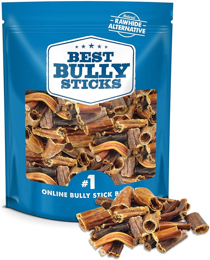 Best Bully Sticks Gullet Jerky Bites - 1.5 lb (Pack of 1) - Natural Rawhide-Free, Crunchy Training Treat