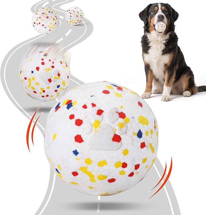 BABORUI E-TPU Interactive Dog Ball, Automatic Interactive Dog Toys for Aggressive Chewers, Rechargeable Indestructible Dogs Ball for Small/Medium/Large Dogs Indoor/Outdoor to Keep Them Busy