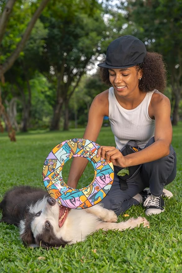 OllyDog Super Flyer | Durable Dog Frisbee | Soft & Lightweight Flying Disc | Gentle on Teeth & Gums | Water-Resistant Outdoor Toy (Cloud9)