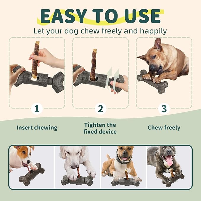 Bully Stick Holder for Dogs Improved Safety Dog Chew Holder for Ultimate Secure Fixation Device to Prevent Swallowing of Fits Various Bully Sticks and Dog Sizes