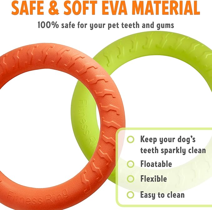 PetSpy Dog Training Ring for Outdoor Fitness Floatable Pulling Toy and Flying Disc Interactive Play Tool for Small Medium Large Dogs