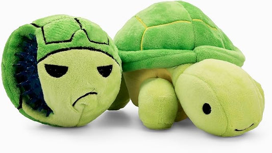 Flourish Pets 3 in 1 Multi-Layer Chew Toy for Active Dogs | Non-Toxic BPA Free Double Stitched Soft Fabric Exterior Dog Toys | Long-Lasting Dog Plush Toys – Small Turtle 7.5"