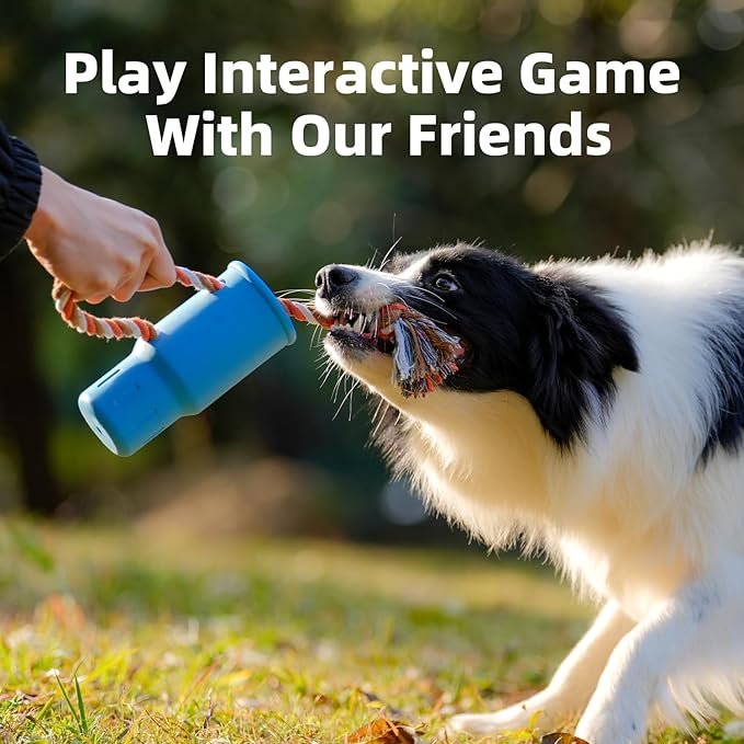 Dog Toys for Aggressive Chewers, Dog Squeaky Toys for Large Dogs, Durable Indestructible Tough Dog Chew Toys for Medium Dogs, Interactive Rubber Dog Toys to Keep Them Busy