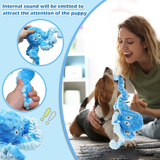 Squeaky Dog Toys for Large Dogs Plush Dog Toys with Soft Fabric - Pet Toys for Small, Large Dogs