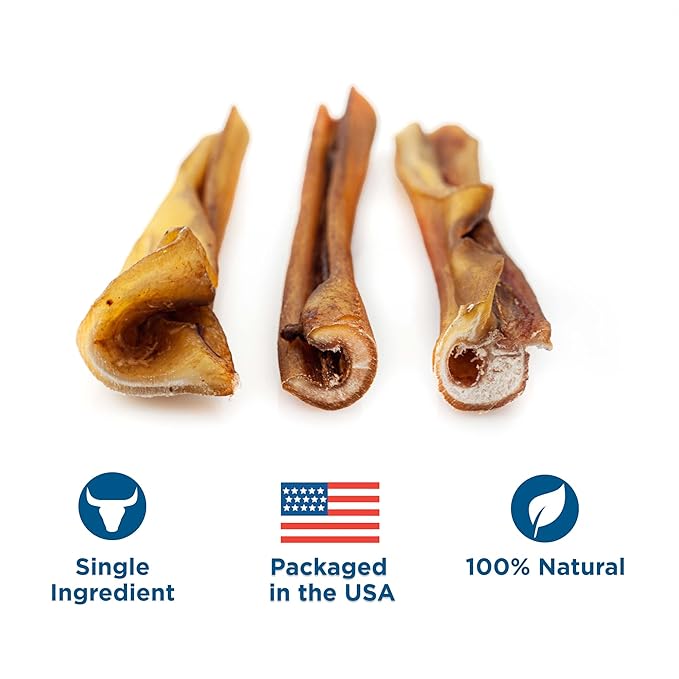 Best Bully Sticks Cheeky Beef Treats - 6 Inch 12 Count (Pack of 1) - Single Ingredient, 100% Grass-Fed, USA Packed, Long-Lasting, Odor Free Alternative to Bully Sticks