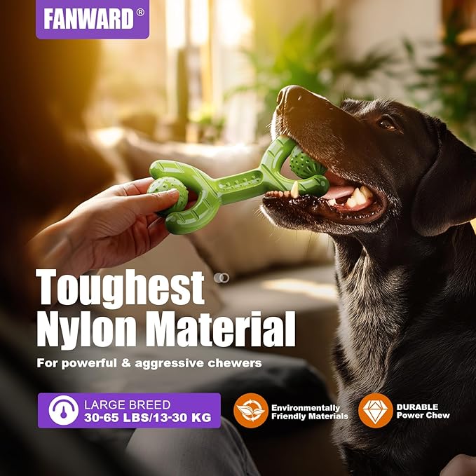 Indestructible Dog Toys for Aggressive Chewers, Heavy Duty Chew Proof Toys for Large Dogs, Durable Interactive Chew Toys for Adult Dogs with Anxiety Relief