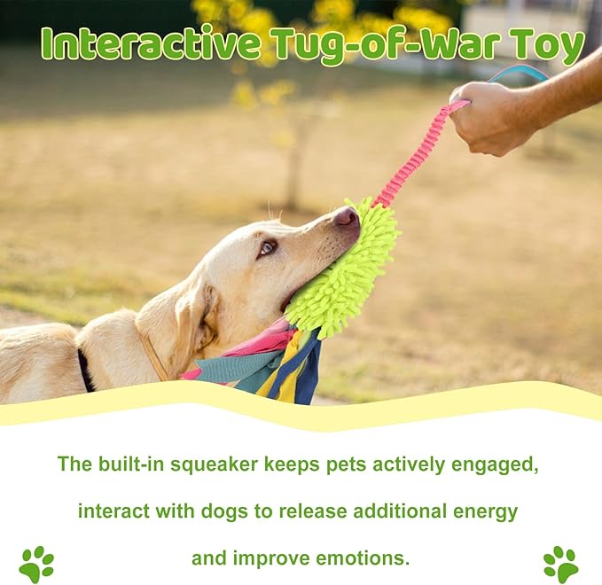 Wodoca Dog Tug Toys - Aggressive Chewer Rope Toy with Strong Squeak, Ideal for Large Dogs, Training, and Play