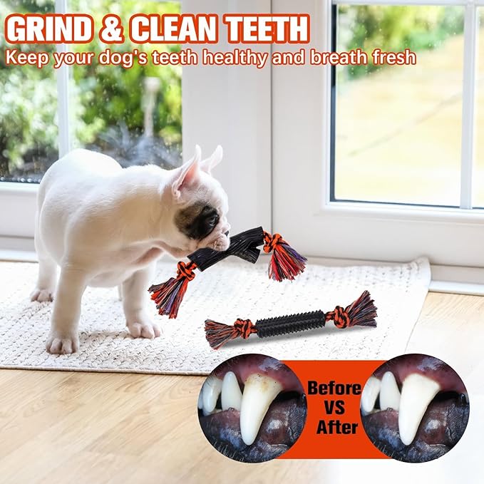 BINGPET Cotton Rope Toys 8 Pack - Interactive Dog Toys for Small Medium Dogs, Puppy Chew Toys, Teething, Tug of War, Training