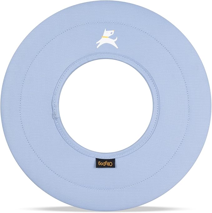 OllyDog Super Flyer | Durable Dog Frisbee | Soft & Lightweight Flying Disc | Gentle on Teeth & Gums | Water-Resistant Outdoor Toy (Blue Heron)