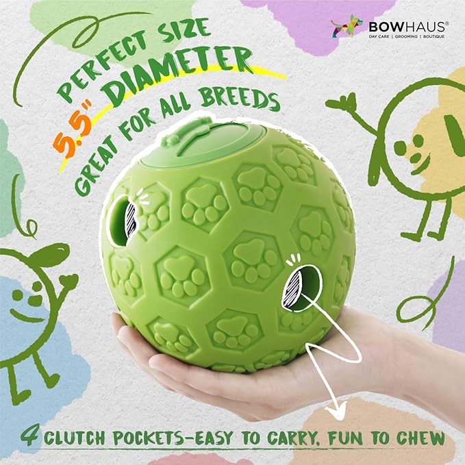 CAPHAUS Wobble Giggle Ball for Dogs, 5.5 Inch Treat Dispensing Dog Exercise Toys, Non-Toxic Indestructible PVC Giggle Ball, Interactive Fun Squeaky Chew Toy for Indoor Outdoor Play