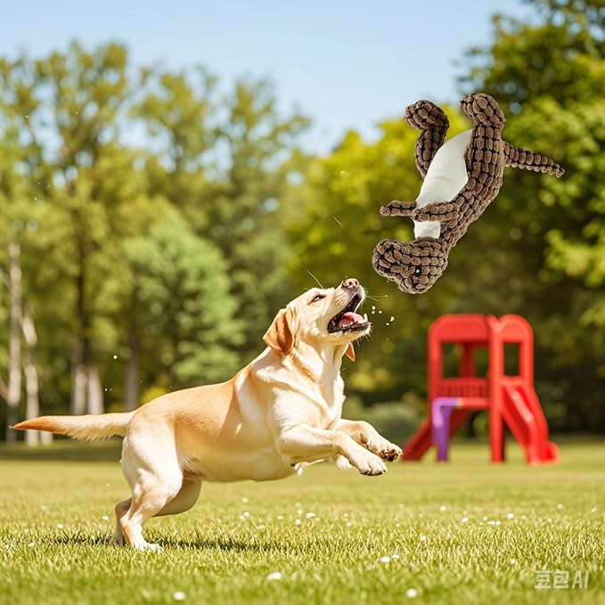 Bzonsmart Squeaky Dog Toys Octopus Stuffed Crinkle Toy, Puppy Chew Toys for Teething, Durable Tug of War Interactive Plush Dog Toys for Puppies Small, Medium, and Large Dogs