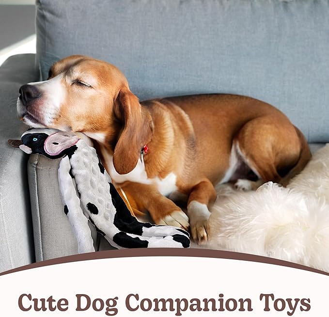 SHARLOVY No Stuffing Dog Toys Squeaky for Large Dogs, Crinkle Puppy Teething Toys to Keep Them Busy, Plush Interactive Doggie Long Lasting Chews for Aggressive Chewers