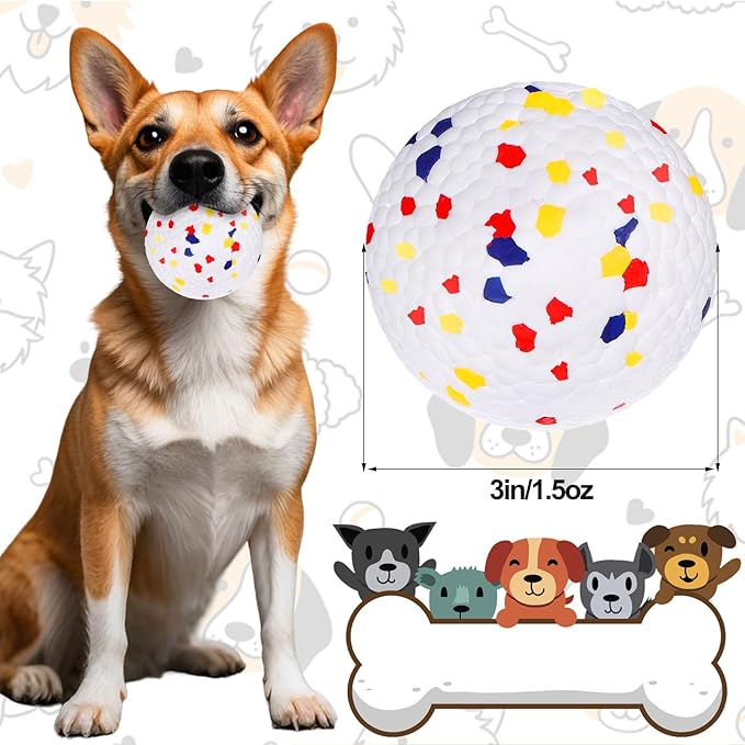 BABORUI Dog Balls, Durable Floating Dog Toy Balls for Aggressive Chewers, Indestructible Fetch Ball for Large Medium Small Dogs, Interactive Bouncy Tennis Ball for Water Play & Teeth Cleaning