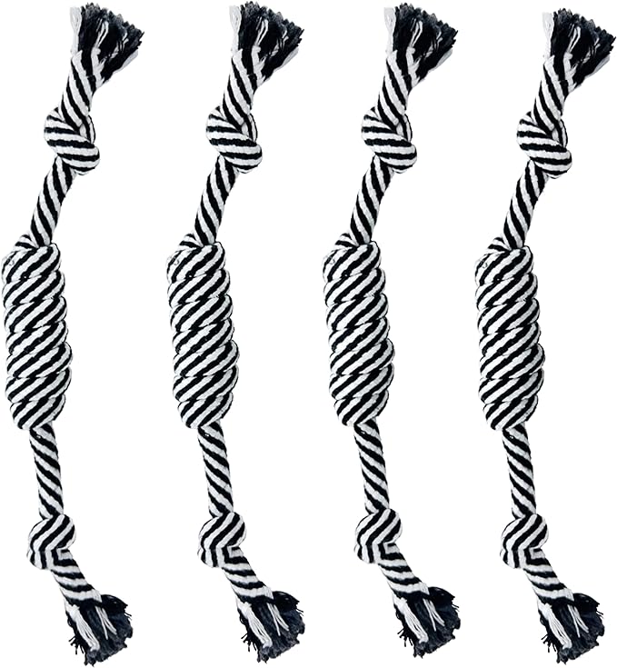 Small Dog Ropes for Aggressive Chewers Puppy Chew Toys Small Soft Rope for Teething Tug of War Dog Toy Small Breed Rope Candy for Small and Medium Dogs 0-80 Pounds（4-Pack）