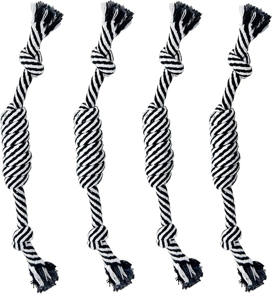 Small Dog Ropes for Aggressive Chewers Puppy Chew Toys Small Soft Rope for Teething Tug of War Dog Toy Small Breed Rope Candy for Small and Medium Dogs 0-80 Pounds（4-Pack）