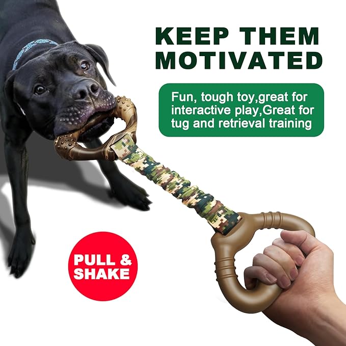 Tug-of-War Dog Toy for Large Breeds – Heavy Duty Dog Tug Toy for Aggressive Chewers, Elastic Bungee Rope Chew Toy for Interactive Play and Training