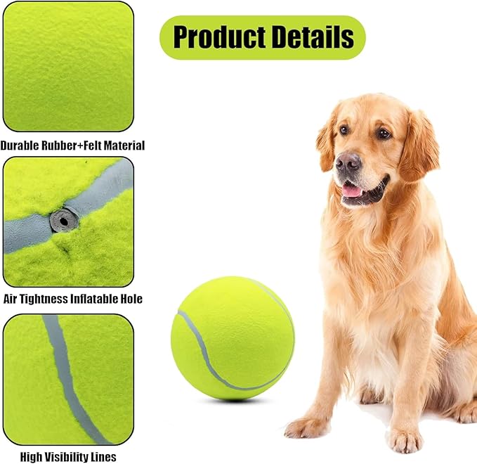 Magicorange Giant Oversize Tennis Ball - 6inch Dog Toy for Outdoor/Indoor Sports - Yellow