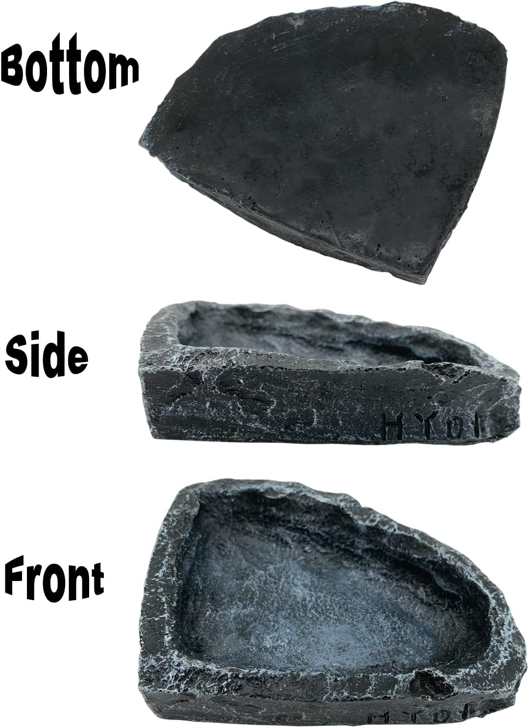 2 Pack Reptile Feeding Dish Corner Bowl, Reptile Water Dish Food Bowl Feeding Terrarium Bowls for Bearded Dragon Lizard Frog Gecko Tortoise Hermit Crab