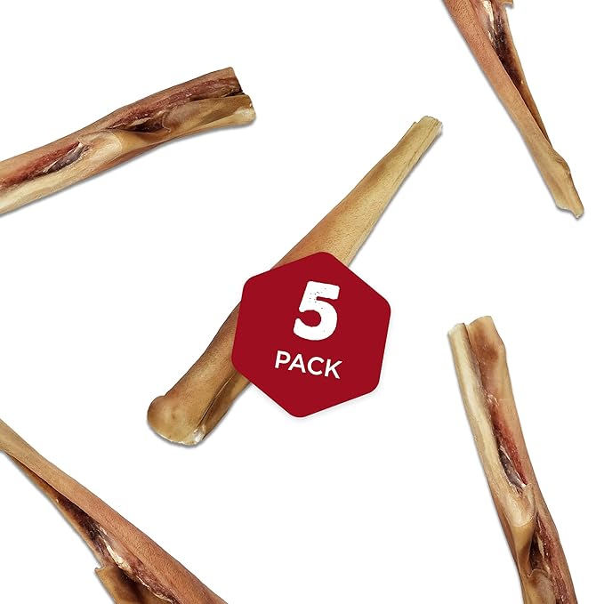 Best Bully Sticks Cheeky Beef Treats - 6 Inch 5 Count (Pack of 1) - Single Ingredient, 100% Grass-Fed, USA Packed, Long-Lasting, Odor Free Alternative to Bully Sticks