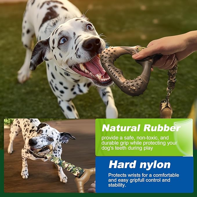 Tug-of-War Dog Toy for Large Breeds – Heavy Duty Dog Tug Toy for Aggressive Chewers, Elastic Bungee Rope Chew Toy for Interactive Play and Training