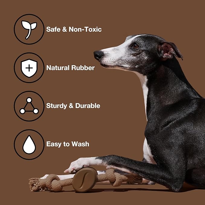 VETRESKA Dog Rope Toys Dental Cleaning Chew Toys Tug of War Dog Toy for Boredom Tough Rope Toy for Aggressive Chewers Puppy Chew Toys for Teething (Strawberry, Tangerine & Coffee)