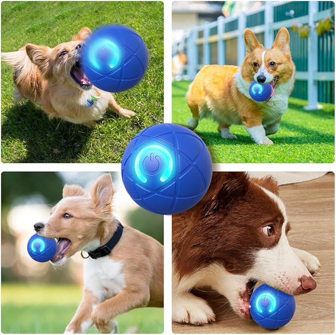 2PCS Dog Ball, 2025 Upgrade Vibrating Dog Ball Interactive Pet Balls Shaky Toy, USB Rechargeable Smart Shaking Pet Bounce Balls Automatic Moving Pet Toy for All Dogs (#B2)