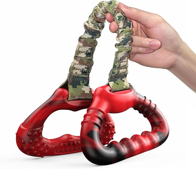 Dog Tug Toy for Large Dogs – Durable Tug-of-War Toy for Aggressive Chewers, Interactive Training Chew Toy with Elastic Rope for Indoor & Outdoor Play